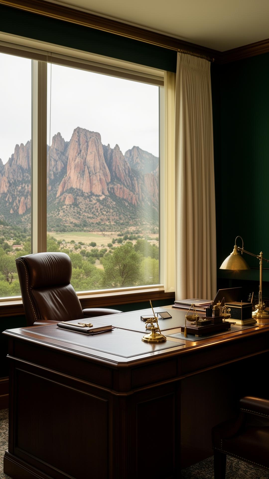 Eric's executive office overlooking Castle Rock, Colorado